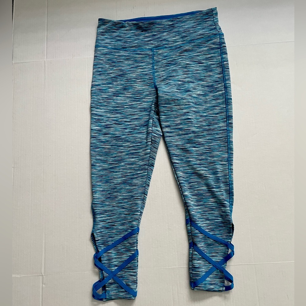 Blue Capri Workout  Leggings